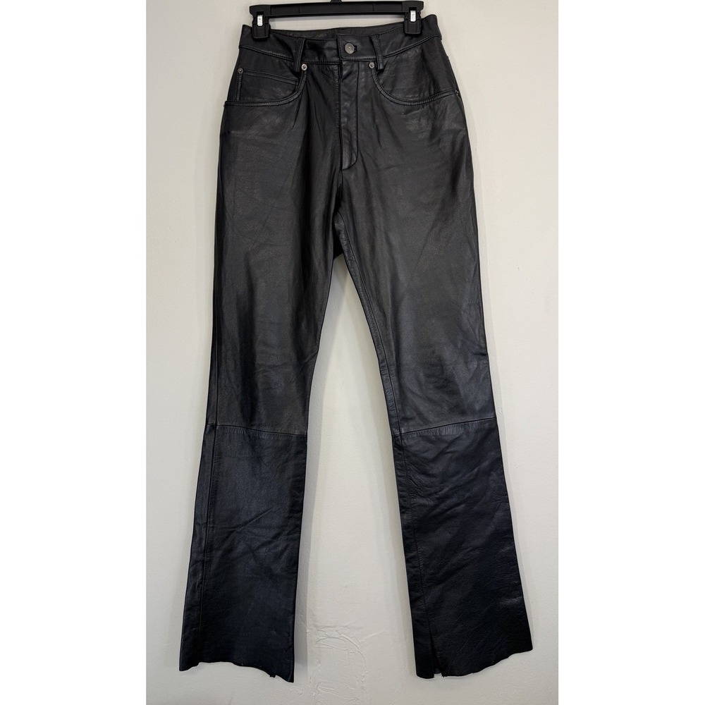 Wilson's Leather Maxima Pants Women's Sz 4 (26) Bootcut 5 Pocket Black (read)